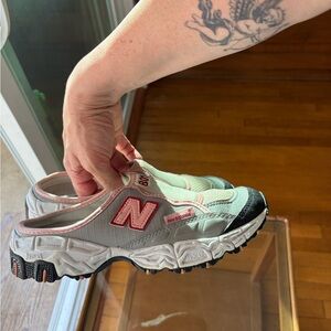 New Balance Mint Green & Pink Slip-On Mule Sneakers
